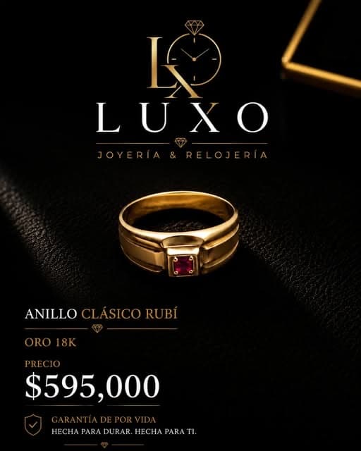 Anillo Rubí Clásico